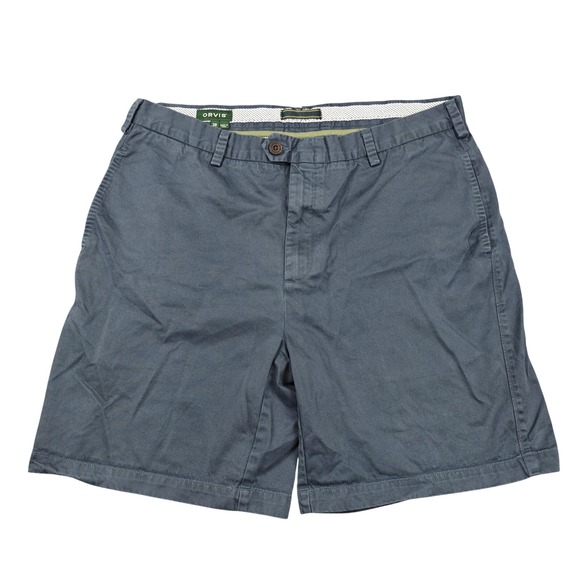 Orvis Other - Orvis Shorts Mens 38 Blue 9" Inseam Cotton Canvas Chino Flat Front Summer